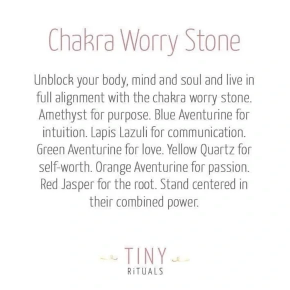TINY RITUALS Chakra Worry Stone - Picture 4 of 5